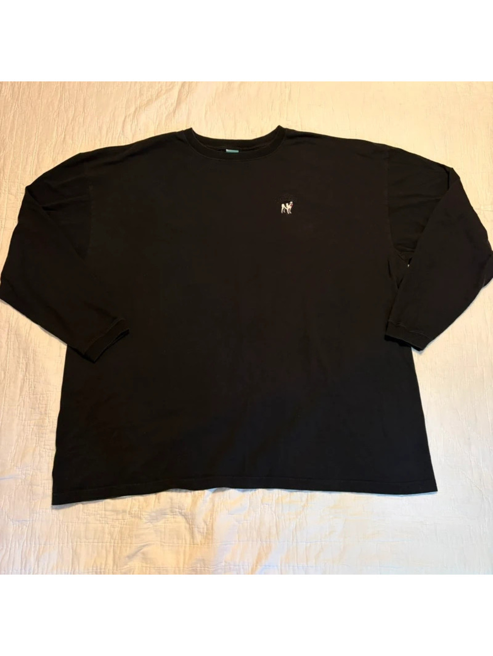 Vintage Big Dogs Embroidered Long Sleeve T-Shirt - Black 5X Made in USA